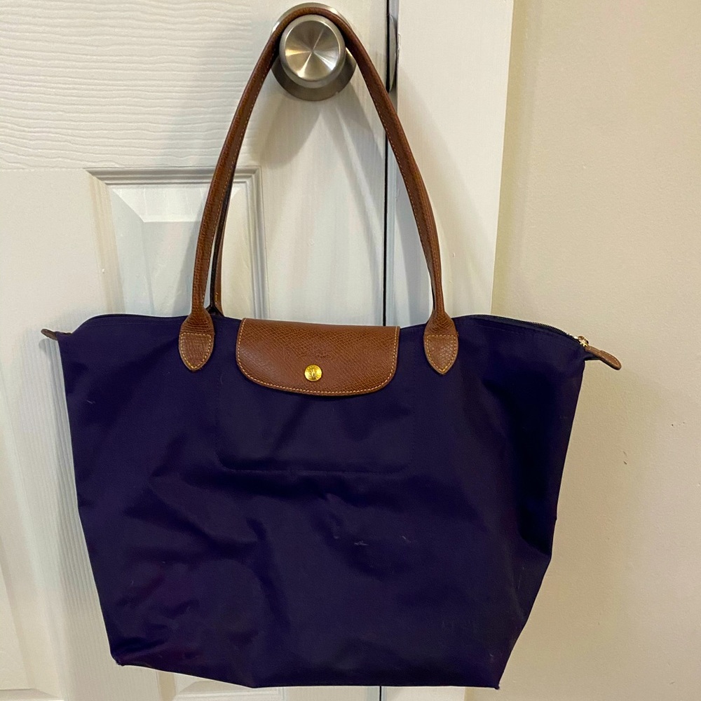 Longchamp Le Pliage Large navy blue purse